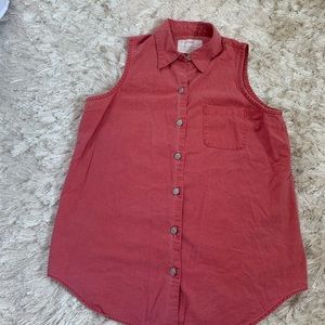 GAP  Sleeveless Button down /Front Pocket